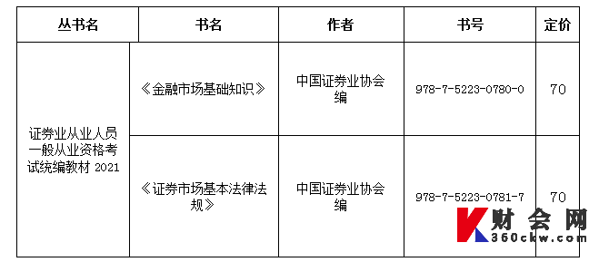 2022版证券业从业人员一般从业资格考试统编教材